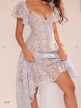 cesca floral ruched high low corset dress House of Cb Cesca Floral Ruched High Dress